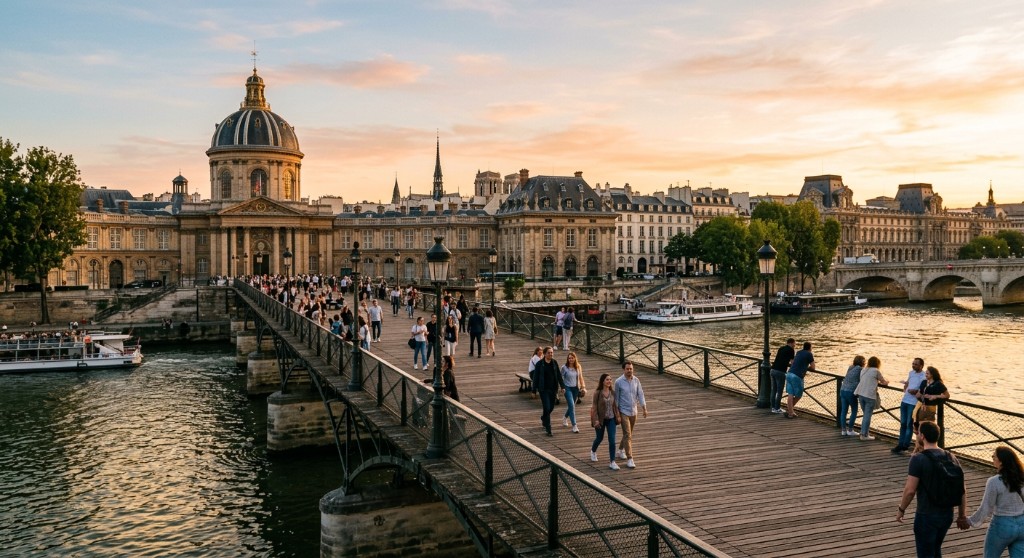 Pont des Arts au crépuscule